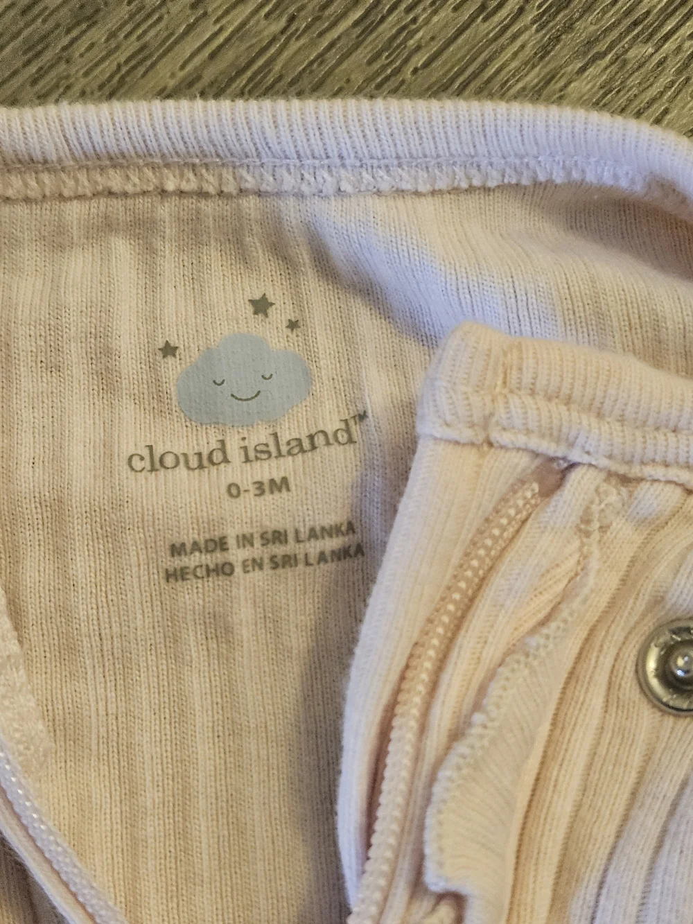 cloud island Light Pink Ribbed Footed One-Pieces DISNEY  Minnie‎ Graphic 0-3MTHS